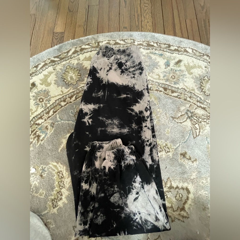 Garage Black and Grey Tie-dye sweatpants